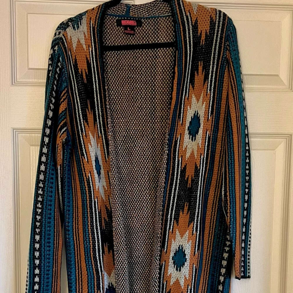 Rock & Roll Denim Aztec Duster